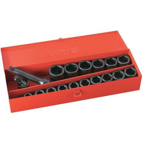 Coffret de douilles à chocs 3/4 de 18 outils en mm