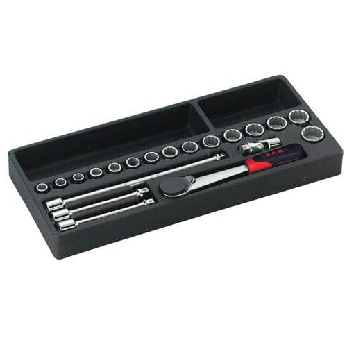 Plateau Modulosam 3/8  20 outils en mm