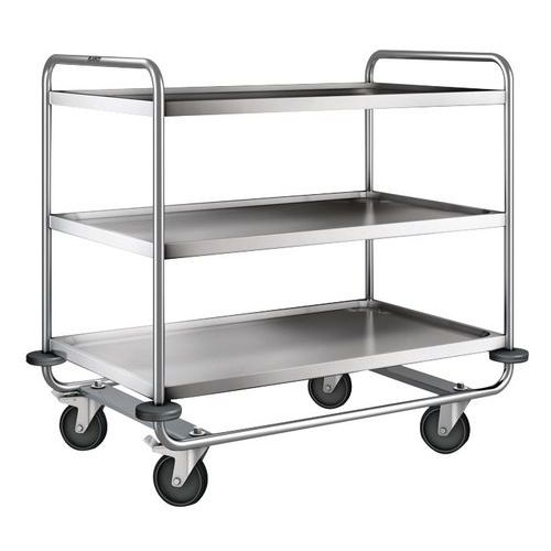 Chariot inox - 3 plateaux - Force 200 kg