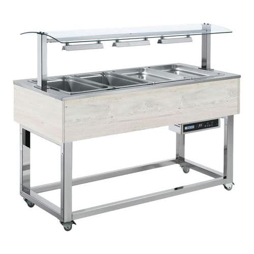 Desserte bain-marie à eau ESSENCE REDES-RED+3W