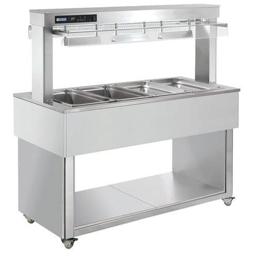 Desserte bain-marie à eau TRADITION REDTR-RED+4W Afinox