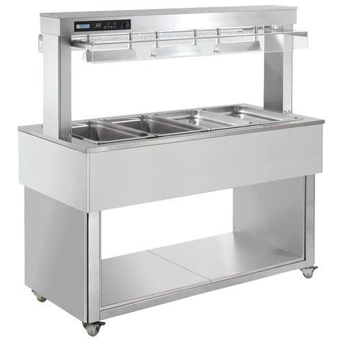 Desserte bain-marie à eau TRADITION REDTR-RED+6W Afinox