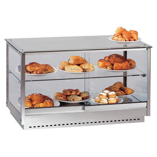 Vitrine de comptoir maintien en température Linus, 100L- LINUS 842 DRY Tecfrigo