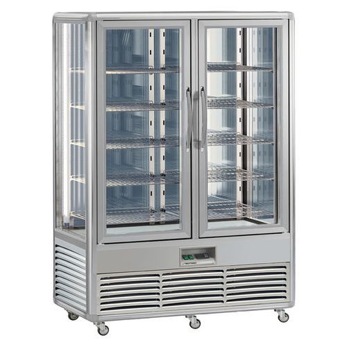 Vitrine verticale positive ventilée 1010 L,tablettes-SNELLE 1010 Q LED Tecfrigo