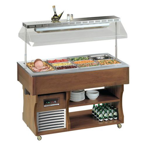 Desserte maintien en température bain-marie à eau 6 GN 1/1- ISOLA 6 M Tecfrigo