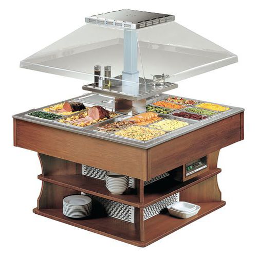 Desserte OASI maintien température bain-marie à eau 8 GN 1/1-OASI 8 M Tecfrigo