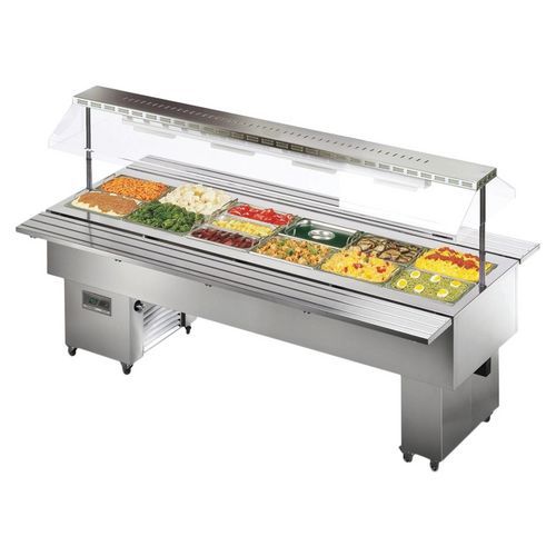 Desserte ISOLA inox bain-marie, 4 GN 1/1- Isola 4 BM inox Tecfrigo