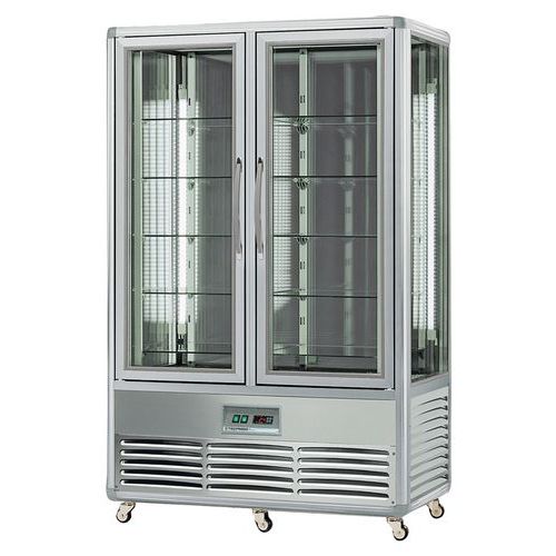 Vitrine verticale positive ventilée 700 L,tablettes-SNELLE 700 Q LED Tecfrigo