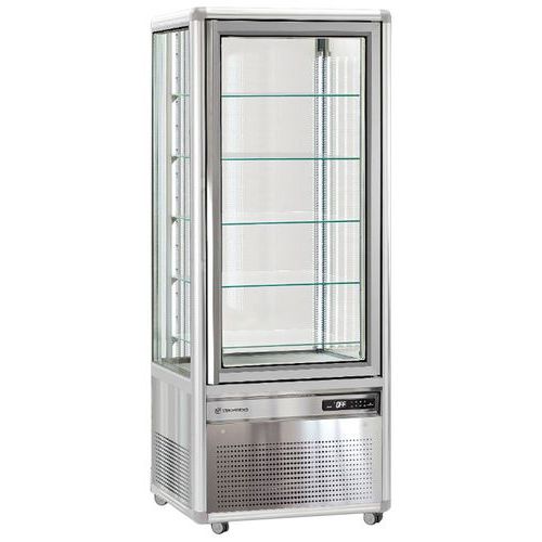 Vitrine verticale positive ventilée 500L,tablettes-505 Q LED chocolat Tecfrigo