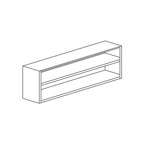 Armoire suspendue ouverte avec 1 étagère- ASSP1666/1 Tecnox