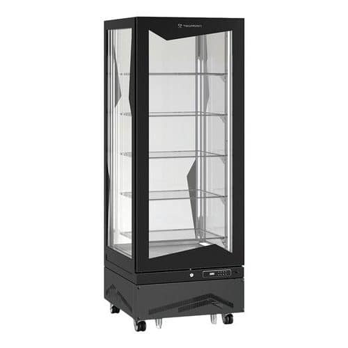 Vitrine verticale MARILYN, positive ventilée,450 L, tablettes en verre