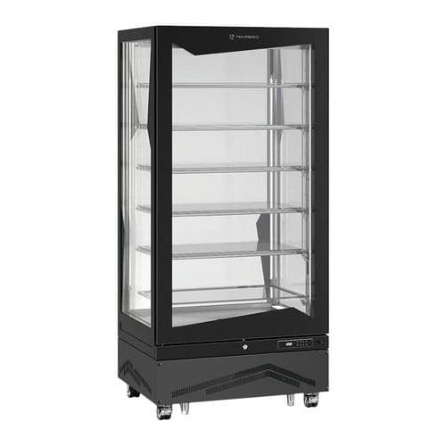 Vitrine verticale MARILYN, négative ventilée, 650L, tablettes en verre