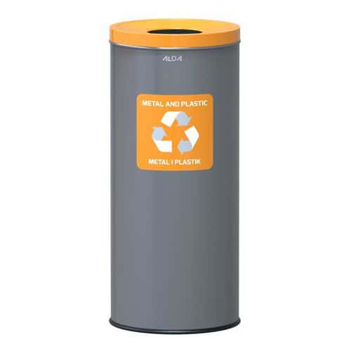 Poubelle métallique intérieure Prestige EKO de recyclage 45 L