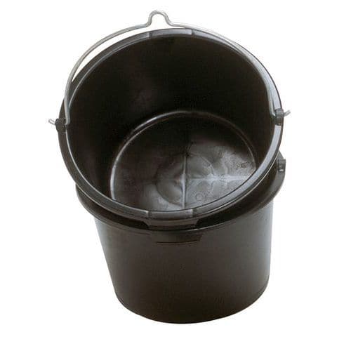Bac rond en polyéthylène noir 40 litres - Mondelin