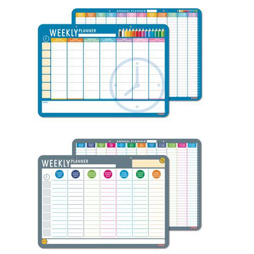 Tableau planning 34 x 48 cm effaçable à sec