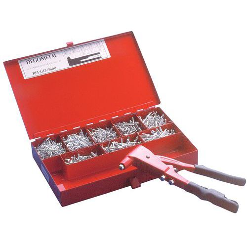 Coffret de rivets et pince professionnelle - Degometal