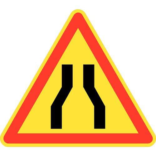 Panneau de signalisation de chantier temporaire - AK3 - Rétrécissement de chaussée