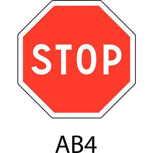 Panneau de signalisation de danger - AB4 - Stop