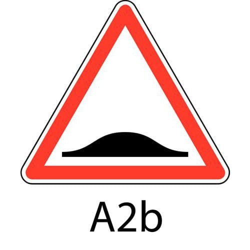 Panneau de signalisation de danger - A2b - Ralentisseur de type dos d'âne