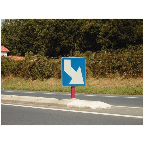 Panneau de signalisation d'obligation - J5 - Contournement par la droite ....