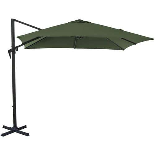 Parasol déporté Roma 3 x 3 m mât gris Proloisirs