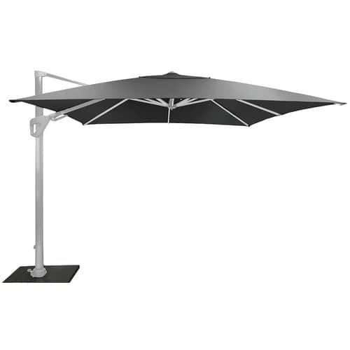 Parasol déporté Elios 3 x 3 m orientable mât blanc Proloisirs