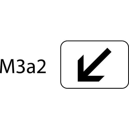 Panonceau pour panneaux de signalisation type B - M3a2 - Indication de la voie concernée par le panneau qu'il