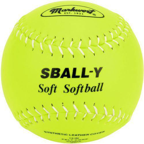 Balle de Softball 12'' Soft Flex jaune fluo