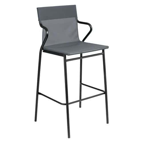 Lot de 2 chaises hautes Horizon piètement noir Lafuma Mobilier