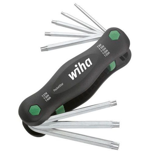 Clés Torx Tamper Resistant (anti vol) étui pliable PocketStar - WIHA