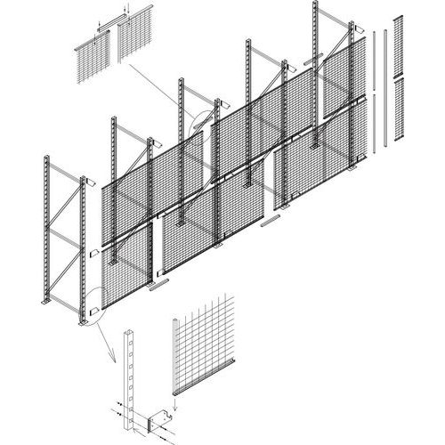 U de fixation grille anti-chute pour rayonnage à palettes Easy-Rack - Manorga