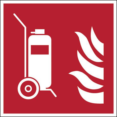 Panneau incendie - Extincteur sur roues - Rigide