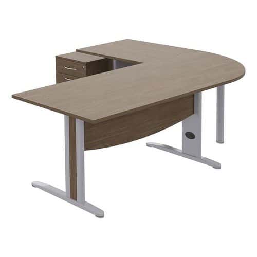 Pack bureau droit Quatuor 160cm + angle+ bureau 80cm+caisson Manutan Expert