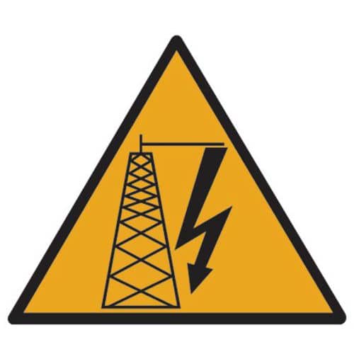 Panneau danger - Haute tension - Aluminium