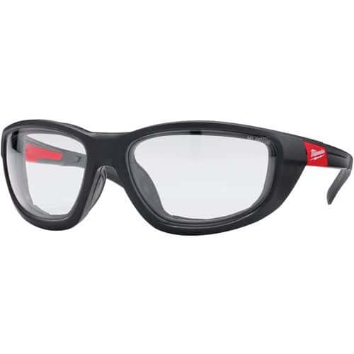 Lunettes de securite Haute Performance avec joint amovible - Milwaukee