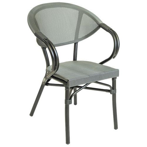 Fauteuil Modene structure alu bois Stamp