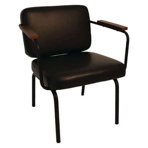 Fauteuil bas Twist structure métal assise et dossier tissu PVC Stamp