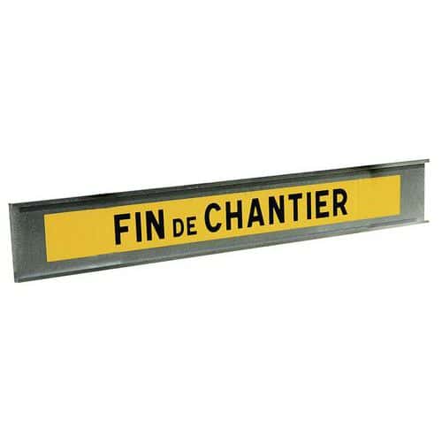 Panneau de signalisation de fin de chantier - Type K2