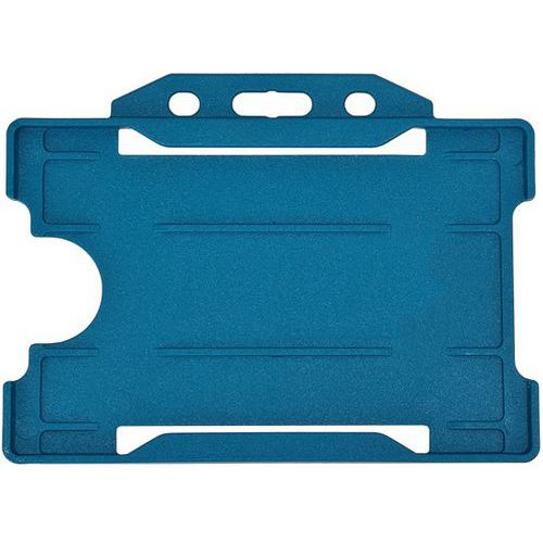 Porte-badge en plastique déctectable bleu - Horizontal  Lot de 100