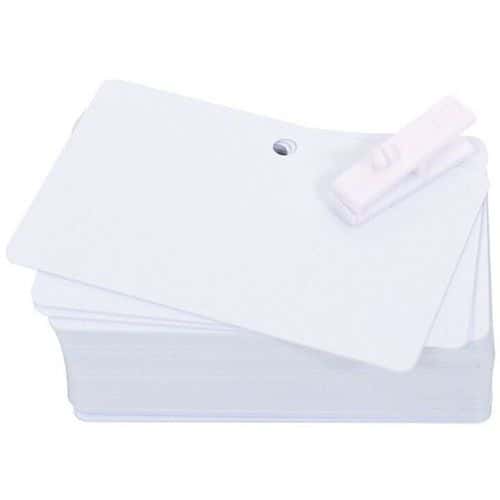 Carte PVC avec perforation 5 mm - Blanc - Paquet de 500 - Sogedex