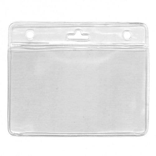 Porte-badge souple pour 2 cartes - Horizontal - Paquet de 100 -Sogedex