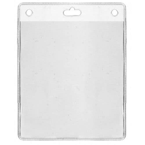 Porte-badge souple pour badge 86 x 101 mm - Paquet de 100 - Sogedex