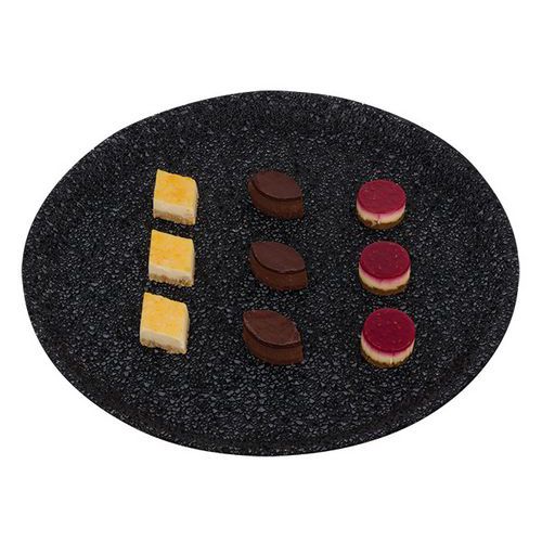 Plat crystal rond noir_Matfer