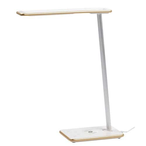 Lampe de bureau Orbit blanche et or - Aluminor