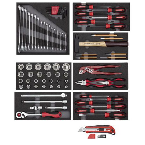 Jeu outils en modules 81 pièces R21010000 - GedoreRed