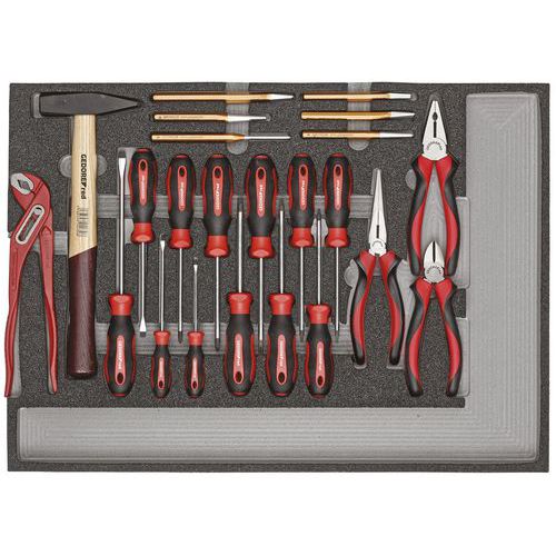 Jeu outils à main en module 3/3 23 pièces R22350005 - GedoreRed