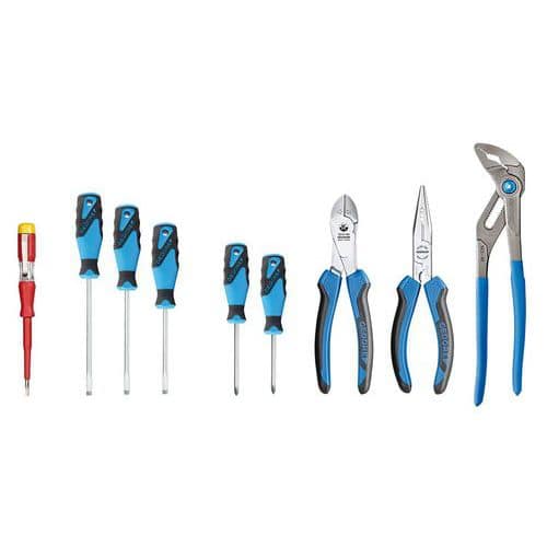 Jeu outils pinces et tournevis 9 pièces S 1100 W-001 - Gedore