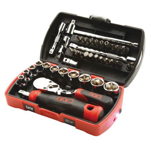 Coffret pocket 39 outils 1/4'' + 1 pince multi-fonctions offerte !