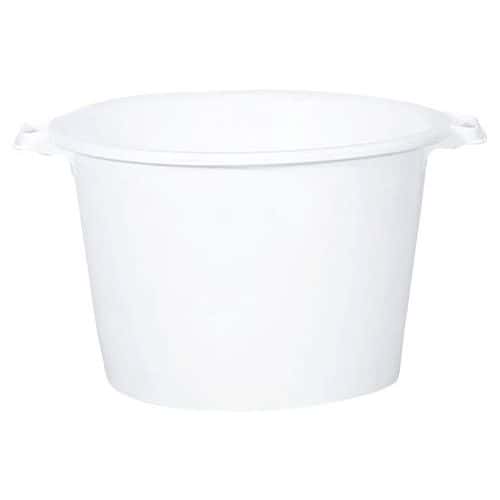 Bassine ronde 120 L polypropylène blanc Plastorex