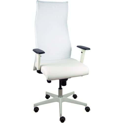 Fauteuil de direction Sahuco Blanco similicuir - Piqueras y crespo